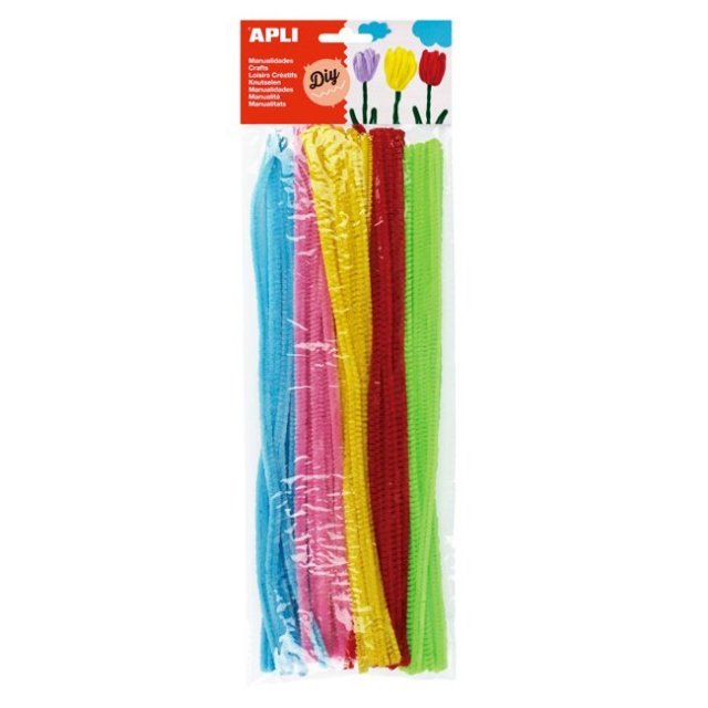 Chenilledraad 30 cm - 50 Stuks - Fluo ass. , 6 x 300 mm groot uit draad in de kleur Fluo ass. Geschikt vanaf 3+.