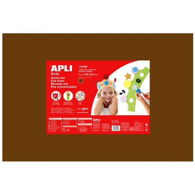 Foam - Schuimrubber bruin 1-Vel, 400x600x2 mm groot uit foam in de kleur paars. Geschikt vanaf 3+.