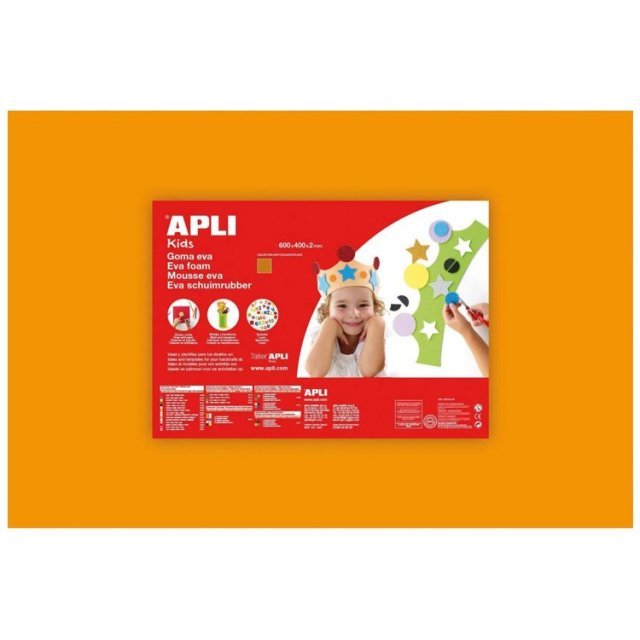 Foam - Schuimrubber oranje 1-Vel, 400x600x2 mm groot uit foam in de kleur paars. Geschikt vanaf 3+.
