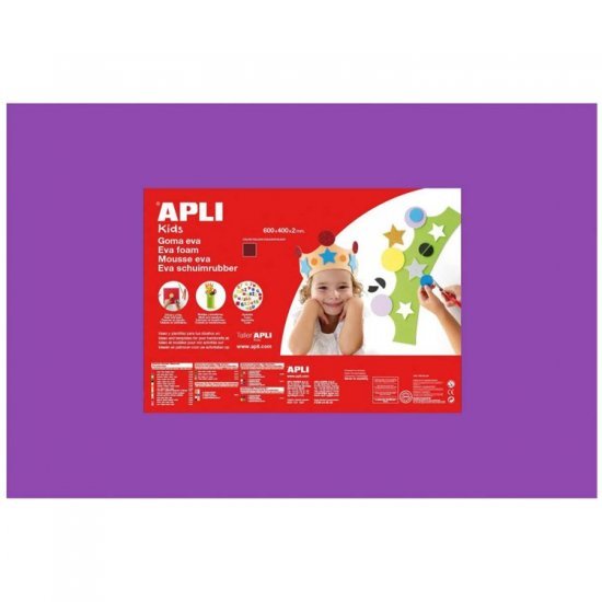 Foam - Schuimrubber Paars 1-Vel 400x600x2mm Foam - Schuimrubber Paars 1-Vel, 400x600x2 mm groot uit foam in de kleur paars. Geschikt vanaf 3+.