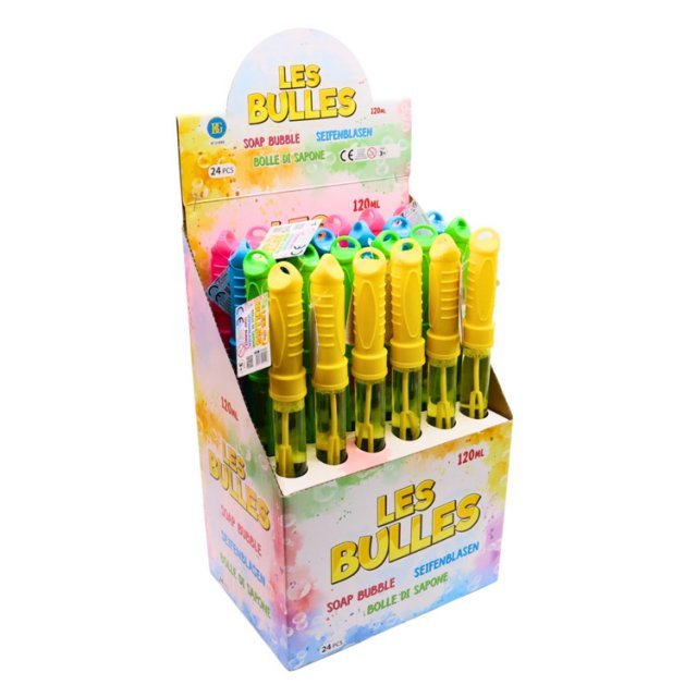 Bellenblaas Staaf 120 ml, 37 cm groot uit kunststof in de kleur ass.. Geschikt vanaf 3+.