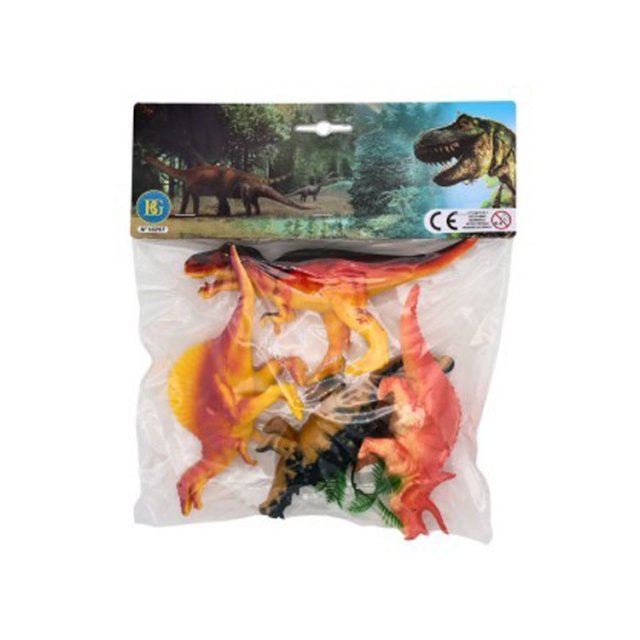 Dino Speelfiguren 4-dlg, 14-18 cm groot uit kunststof in de kleur ass.. Geschikt vanaf 3+.