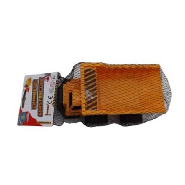 Vrachtwagen Bouw Constructie, 19 cm groot uit kunststof in de kleur oranje. Geschikt vanaf 3+.