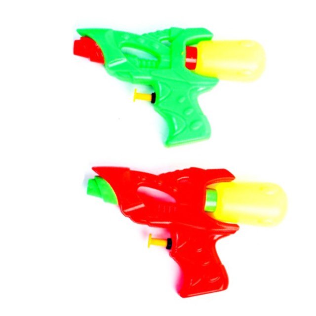 Waterpistool met tank, 16 x 9 cm groot uit kunststof in de kleur ass.. Geschikt vanaf 3+.