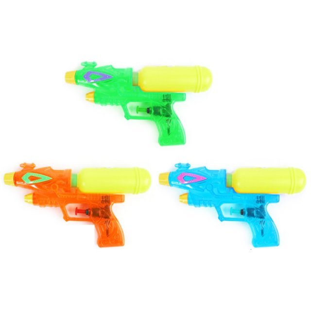 Waterpistool Double Shot , 21 cm groot uit kunststof in diverse kleuren. Geschikt vanaf 3+.