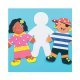 Blanco Figuur Inkleur Kaarten , 30 x 19 xm groot uit karton in de kleur wit. Geschikt vanaf 3+.