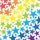 Foam Stickers REGENBOOG STERREN  210-dlg. , 15...50 mm groot uit foam in diverse kleuren. Geschikt vanaf 3+.