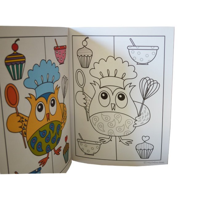 Kleurboek Uilen - Tekenen en Kleuren met Patronen , 20 x 27 cm groot uit papier in de kleur /. Geschikt vanaf 5+.