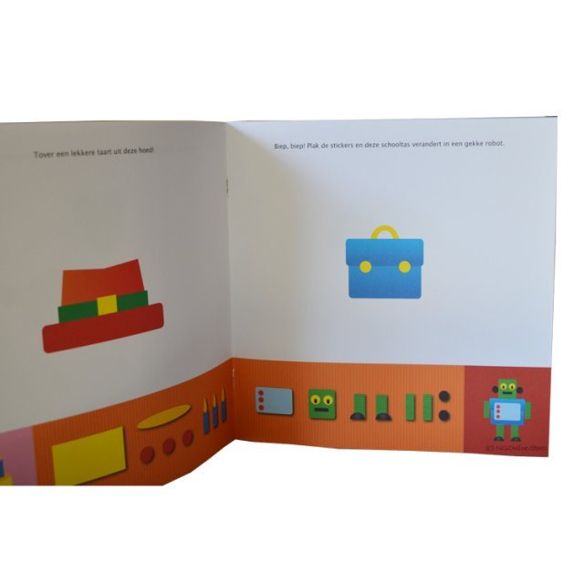 Creatief met Stickers -Stickerboek 4+ , 22 x 23 cm groot uit papier in de kleur /. Geschikt vanaf 4+.