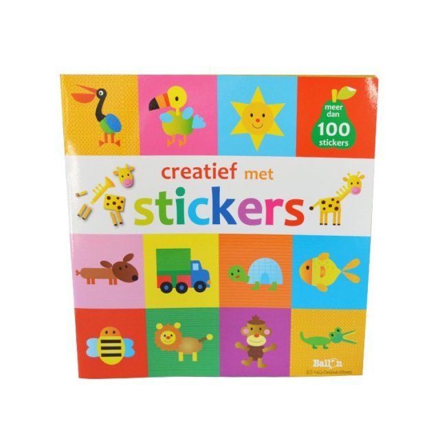 Creatief met Stickers -Stickerboek 4+ , 22 x 23 cm groot uit papier in de kleur /. Geschikt vanaf 4+.