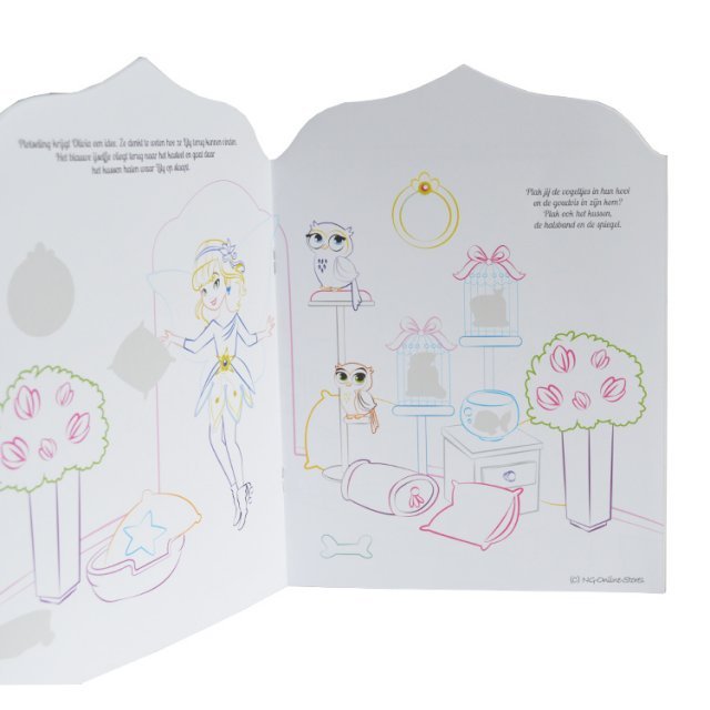 IJselfjes Kleur-en Stickerboek , 20 x 27 cm groot uit papier in de kleur /. Geschikt vanaf 4+.