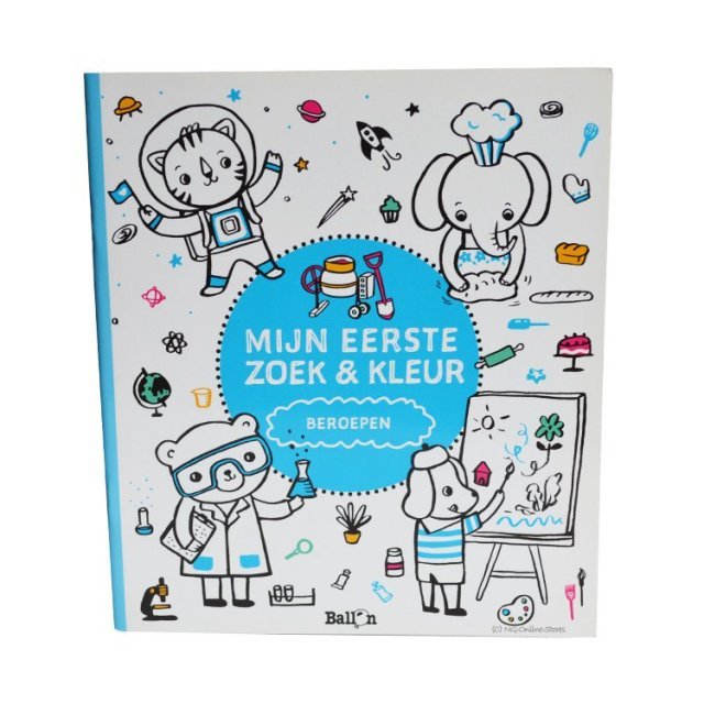 Beroepen - Mijn Eerste Zoek & Kleur 3+ , 24 x 27 cm groot uit papier in de kleur /. Geschikt vanaf 3+.