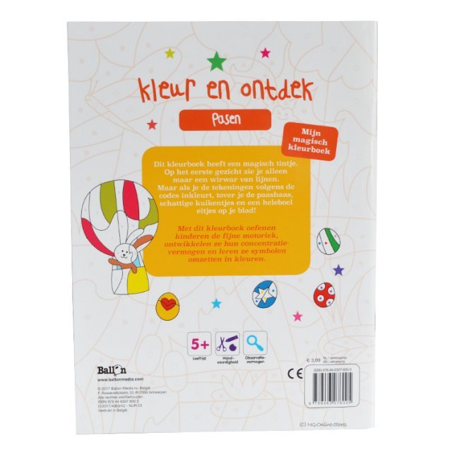 Kleur en Ontdek Pasen - Magisch Kleurboek 5+ , 20 x 27 cm groot uit papier in de kleur /. Geschikt vanaf 5+.