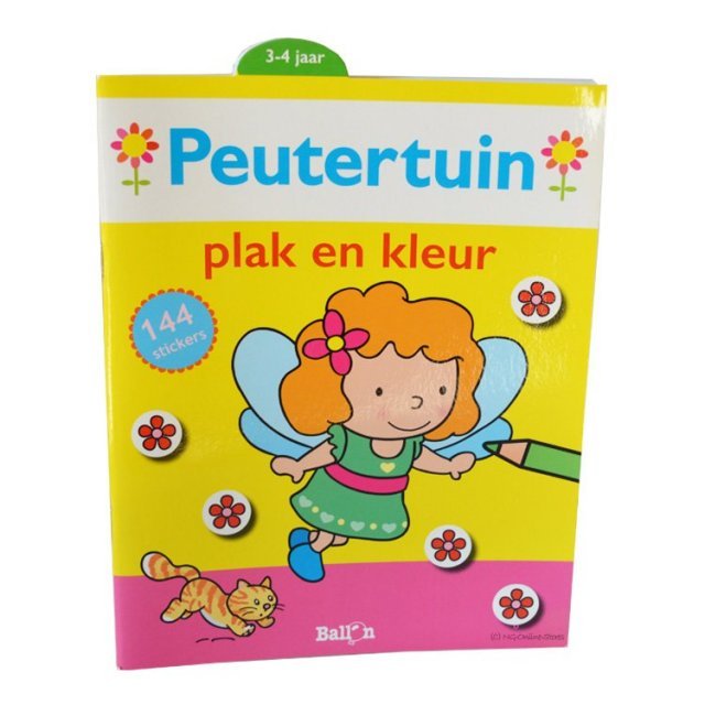 Kleur-en Stickerboek - Elfje -  Peutertuin 3-4 jaar , 20 x 25 cm groot uit papier in de kleur divers. Geschikt vanaf 3-4 jaar.