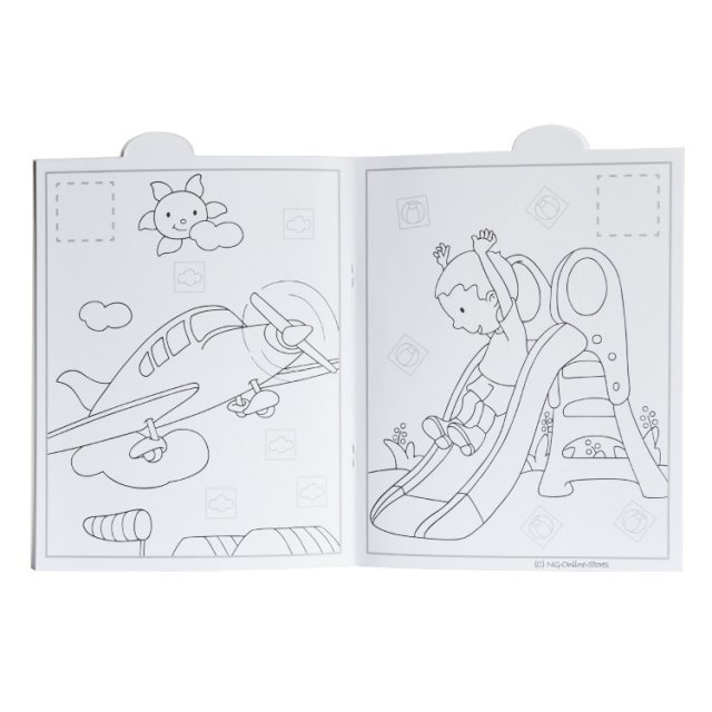 Kleur-en Stickerboek - Peutertuin 4-5 jaar , 20 x 25 cm groot uit papier in de kleur /. Geschikt vanaf 4+.