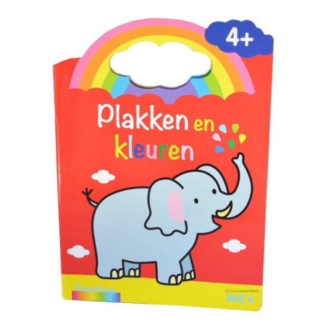 Plak en Kleurboek - Regenboog 4+ , 20 x 27 cm groot uit papier in de kleur divers. Geschikt vanaf 4+.
