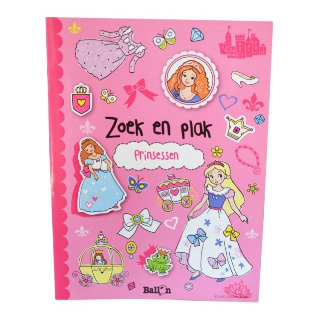 Prinsessen - Zoek en Plak 4+ , 20 x 27 cm groot uit papier in de kleur divers. Geschikt vanaf 4+.