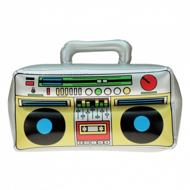 opblaasbare ghetto blaster 42 cm feest gadget