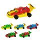 Auto Go-Cart, 10 x 5 cm groot uit kunststof in de kleur ass.. Geschikt vanaf 3+.