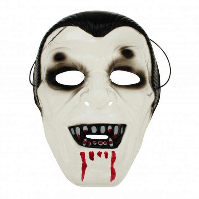 Vampier Masker 24 cm , 24 x 17 cm groot uit kunststof in de kleur zwart. Geschikt vanaf 3.
