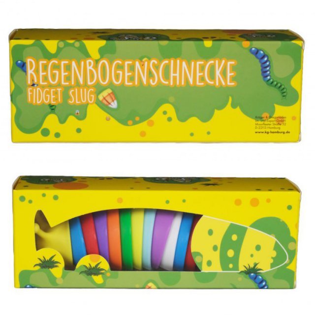 regenboog fidget slak 19 cm speelgoed