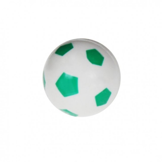 Stuiterbal - Springbal VOETBAL, 27 mm groot uit rubber in de kleur ass.. Geschikt vanaf 3+.