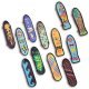 Vinger Skateboard, 9cm groot uit kunststof in de kleur ass.. Geschikt vanaf 3+.