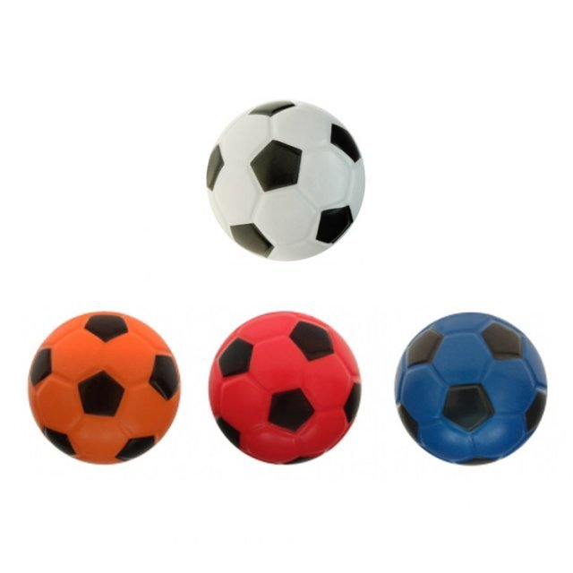 Stressbal - Bal voetbal Zacht, 6,5 cm groot uit zacht kunststof in de kleur ass.. Geschikt vanaf 3+.