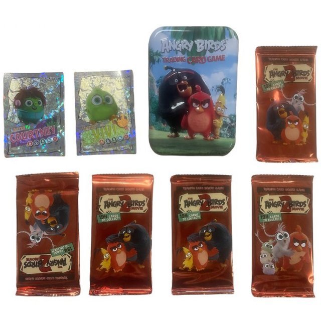 Angry Birds Trading Cards in Blik , 9 x 12 cm groot uit metaal en karton in de kleur ass.. Geschikt vanaf 3+.