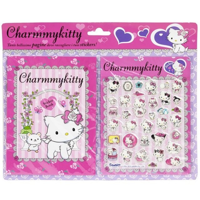 Stickerboek met 3D Charmmy Kitty Stickers , 12 x 16 cm groot uit papier & sticker in de kleur rose. Geschikt vanaf 3+.