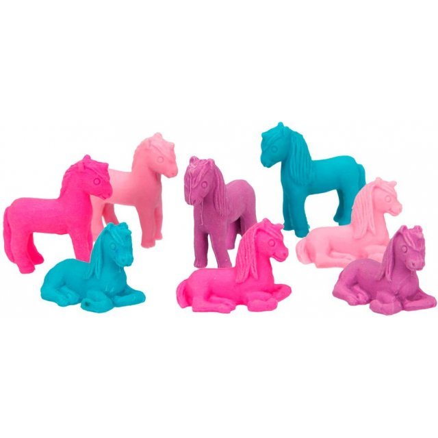 Gum Set Paardjes in Doosje - Depesche , 2 à 2,5 cm (gum) groot uit gum + kunststof in de kleur ass.. Geschikt vanaf 3+.