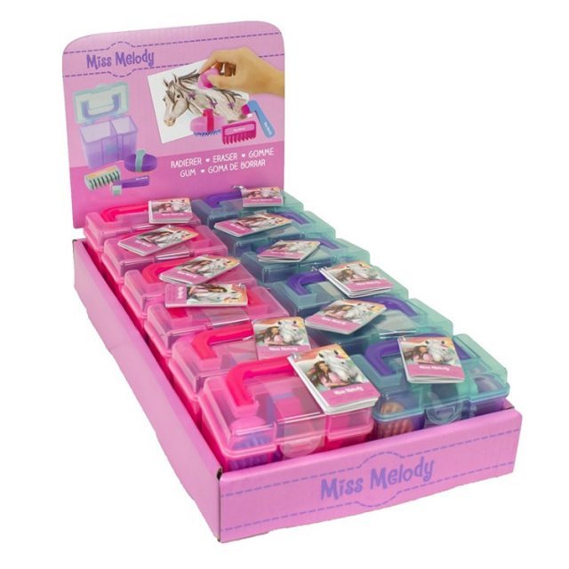 Gum Set Haarborstels in Opbergkoffer , 4,5 x 2,5 cm groot uit gum & kunststof in de kleur ass.. Geschikt vanaf 3+.