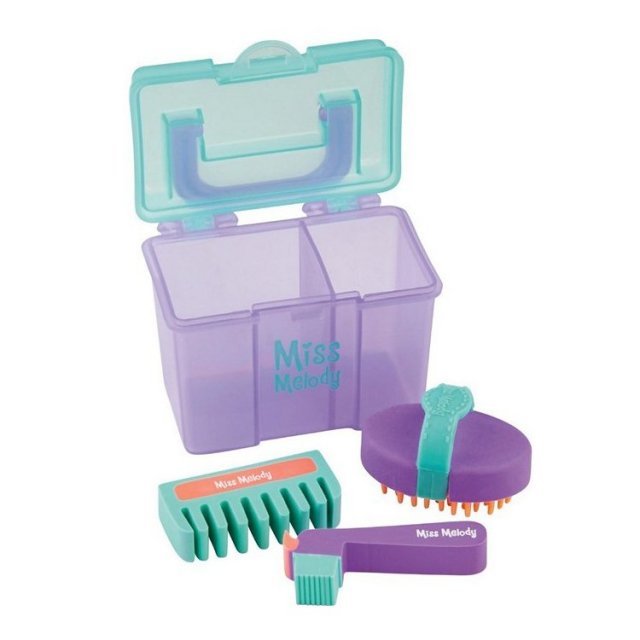 Gum Set Haarborstels in Opbergkoffer , 4,5 x 2,5 cm groot uit gum & kunststof in de kleur ass.. Geschikt vanaf 3+.