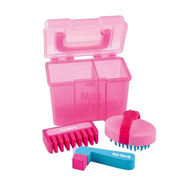 Gum Set Haarborstels in Opbergkoffer , 4,5 x 2,5 cm groot uit gum & kunststof in de kleur ass.. Geschikt vanaf 3+.