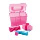 Gum Set Haarborstels in Opbergkoffer , 4,5 x 2,5 cm groot uit gum & kunststof in de kleur ass.. Geschikt vanaf 3+.