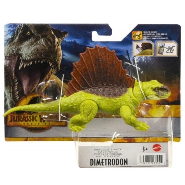 Jurassic World Dominion - Dimetrodon Dino 19 cm , 19 cm groot uit kunststof in de kleur ass.. Geschikt vanaf 3+.