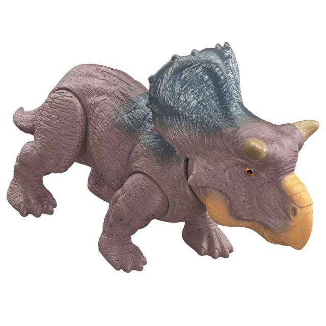 Jurassic World Dominion - Nasutoceratops Dino 13 cm , 13 cm groot uit kunststof in de kleur ass.. Geschikt vanaf 3+.