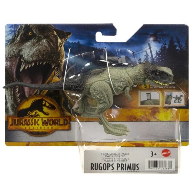 Jurassic World Dominion - Rugops Primus Dino 19 cm , 19 cm groot uit kunststof in de kleur ass.. Geschikt vanaf 3+.