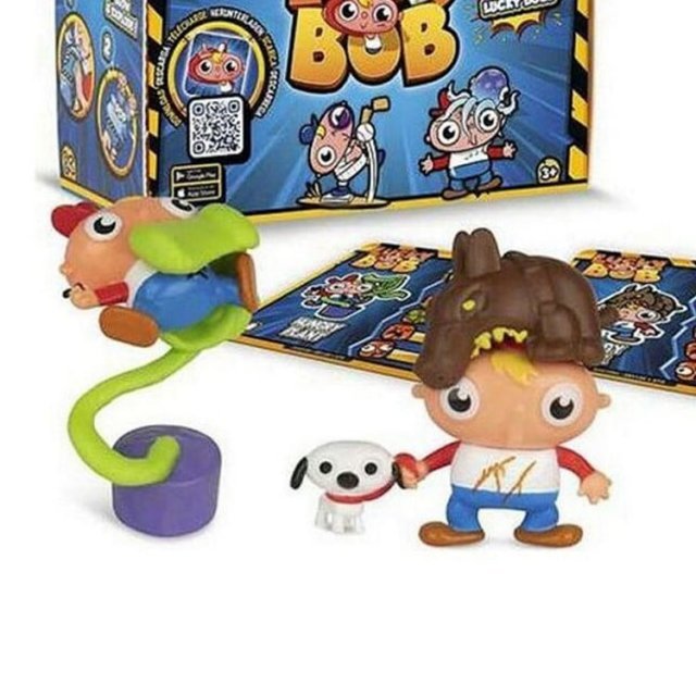 Lucky Bob Verrassingsfiguur Blindbox ,  groot uit kunststof in de kleur ass.. Geschikt vanaf 3+.