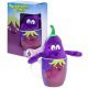 Mok met Pluche Aubergine Knuffel , 9,5 + 18 cm groot uit keramiek in de kleur ass.. Geschikt vanaf 3+.