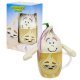 Mok met Pluche Knoflook Knuffel , 9,5 + 18 cm groot uit keramiek in de kleur ass.. Geschikt vanaf 3+.