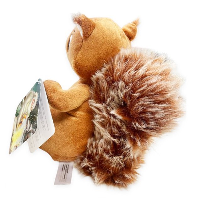 Knuffel Eekhoorn Pluche, 21x15x14 cm groot uit pluche in de kleur bruin. Geschikt vanaf 3+.