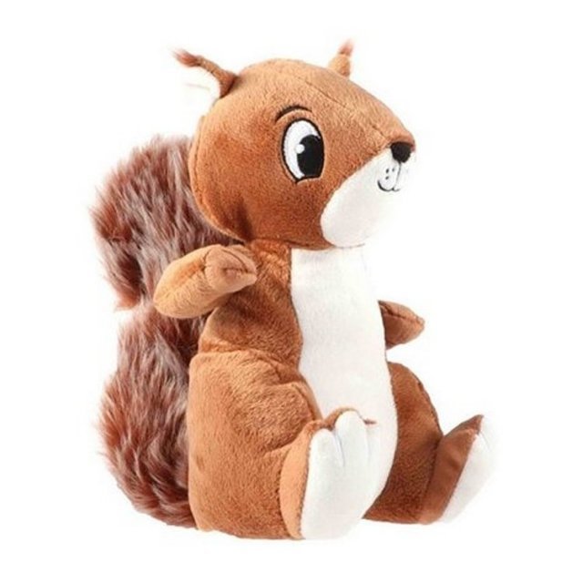 Knuffel Eekhoorn Pluche, 21x15x14 cm groot uit pluche in de kleur bruin. Geschikt vanaf 3+.