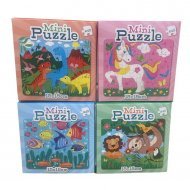 Puzzel Mini 24 stuks - 15 x 18 cm - 4 ass.