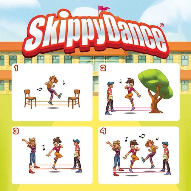 Springelastiek - Skippy Dance - Elastieken - Danstouw , 3 mtr. groot uit elastiek in de kleur ass.. Geschikt vanaf 5+.