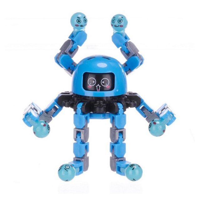 Spinning Robot Glow in the Dark - 7 x 7 cm , 7 x 7 cm groot uit kunststof in de kleur ass.. Geschikt vanaf 4+.