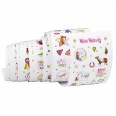 Stickers op rol Miss Melody 500+