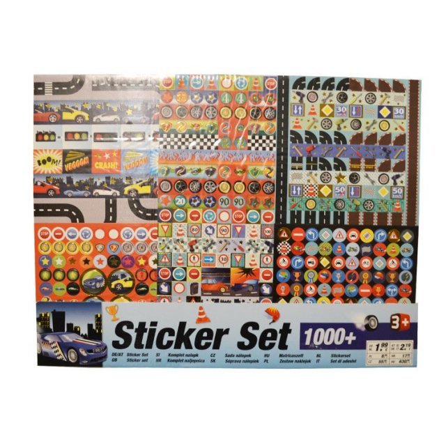 Stickers Auto Verkeer 1000+ , 1,5...3 cm groot uit stickers in diverse kleuren. Geschikt vanaf 3+.