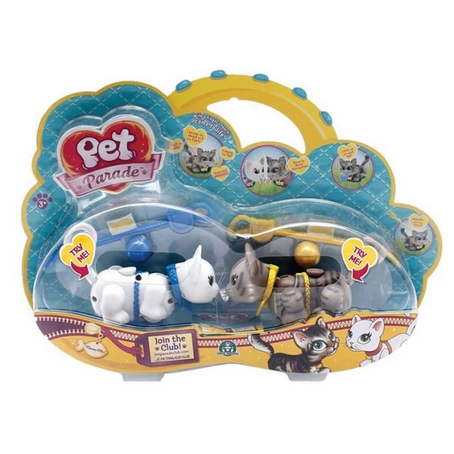 Pet Parade - Poezen 2-Pack, 10 groot uit kunststof in de kleur ass.. Geschikt vanaf 3+.