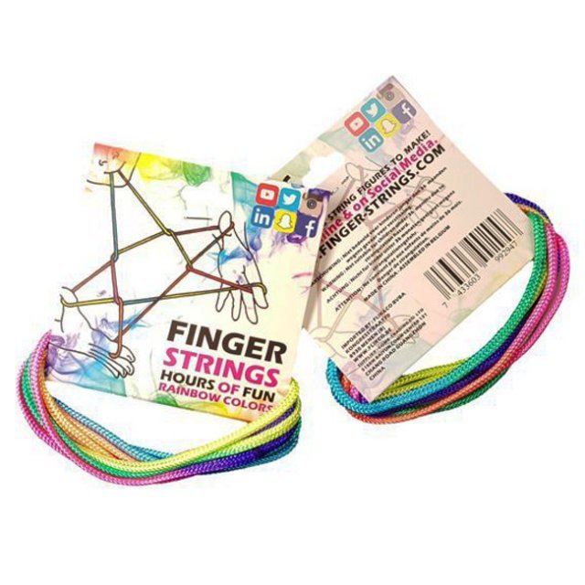 Vingerkoordjes - Fingerstrings Neon , 166 cm groot uit touw in de kleur neon. Geschikt vanaf 3+.